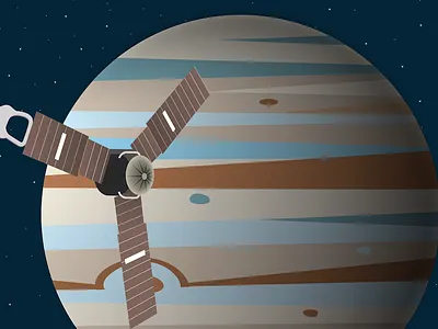 Juno design illustration juno jupiter nasa news newslexia orbit planet space spacecraft