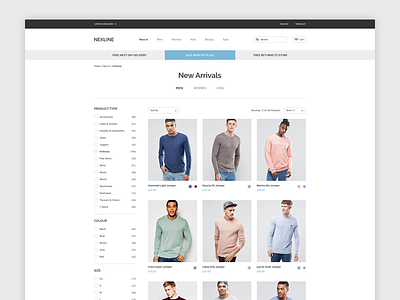 New Arrivals clean ecommerce ui website