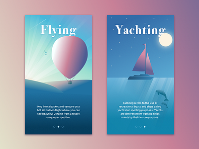 Travel App Screens app art draw drawing flat gradient illustration ios iphone mobile sketch ui