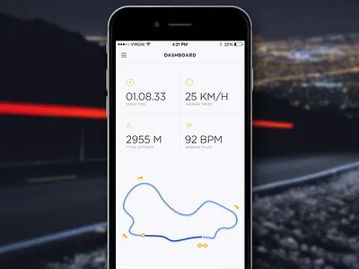 Bike Tracker clean data fitness graphs ios minimal speed statistics tracker ui ux