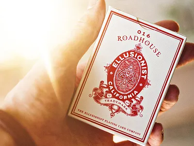 Roadhouse Playing Cards 1920 cards crest gambling illustration playing cards typography