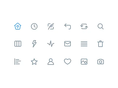 Twitter Line Icons (Made with Figma) design figma icon iconography icons line icon line ui made with figma simple ux