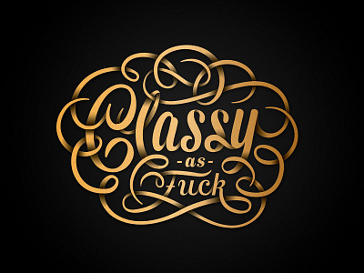 Classy AF classy filigree lettering script smoking jacket