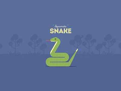 The Snake animal blue green illustration joyflap reptilia snake