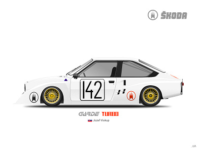 Škoda Garde Turbo - Salamander affinity car garde illustration project race salamander skoda tunning turbo vector škoda