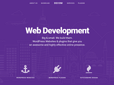Decom Website design psd violet webdesign website wordpress
