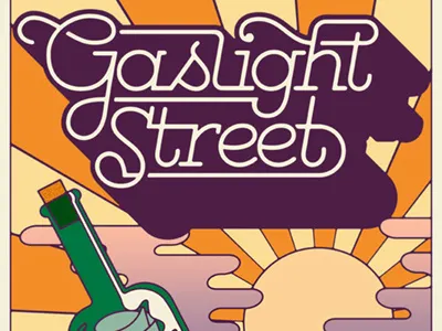 Gaslight Street logo monoline poster script
