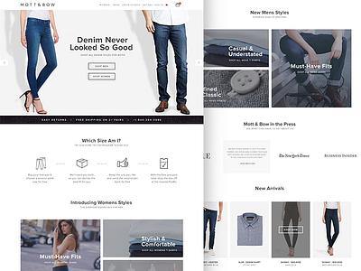 Mott Bow Website jeans website design mottbow nyc jeans premium denim website