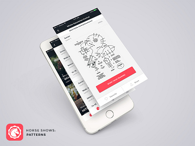 Horse Shows Preview | First Shot app horse show mobile preview ui ux