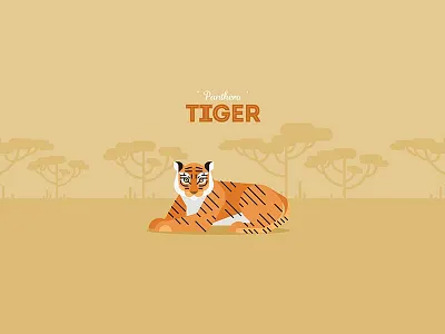 The Tiger animal carnivores forest illustration joyflap mammals tiger