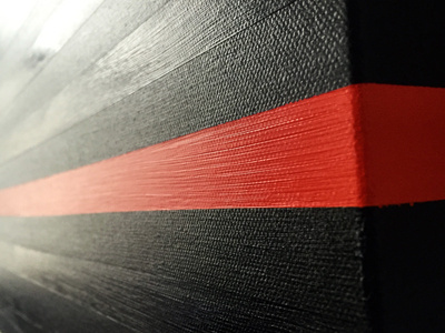 Night (close up) acrylic blackonblack night painting pinstripe