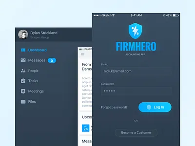 Login in an accounting app app firmhero ios login password touch