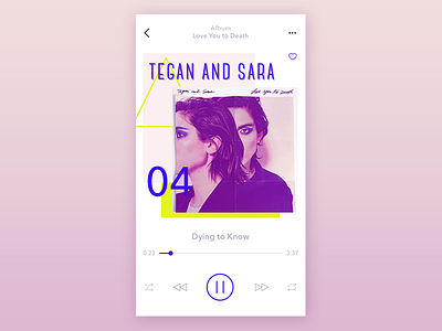Daily UI #009: Music Player 80s app bright colors clean daily ui 009 daily ui challenge ios app minimal music app music player retro ui design