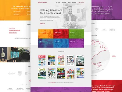 Media Classified Redesign 3magine blue color design landing orange purple red ui ux