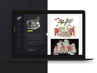 Tout un café - Redesign bio black design menu portfolio redesign side ui ux white