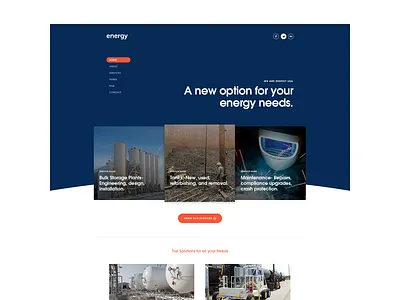 Layout clean design energy home homepage landing layout ui ux web website