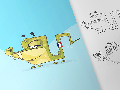 Griezmann crocodile drawing euro2016 fan football france fun griezmann process sketch soccer