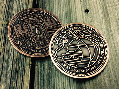 Phish Coins coin deer horse illustration moose