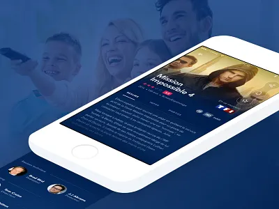 Keoli TV - iOS app concept app blue blur case design ios mobile portfolio study ui ux