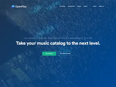 Background Video — OpenPlay / Homepage background blue catalog concert flat gradient music navigation video