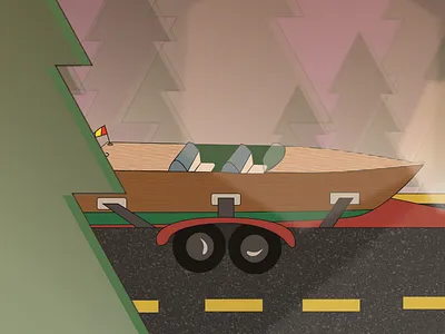 Wood Boat boat chriscraft color conifer illustration pine tree speed texture