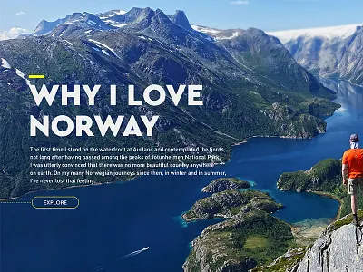 Grid Exploration 1/2 design desktop exploration norway page vacation web