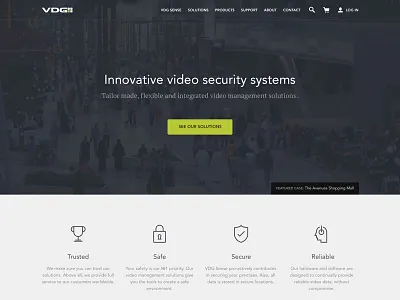 VDG Homepage case cases clean home homepage landing overview page photography product web website