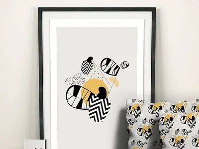 Caju desing memphis poster