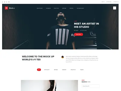 Mockup -homepage blog bloging free blog magazine personal blog security themeforest