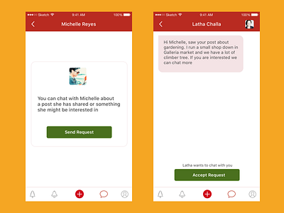 Send User a Chat Request chat ios