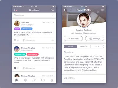 Female in IT app casestudy design female ios profile sign up ui ux women