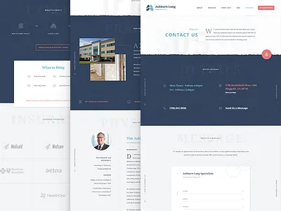 Ashburn Lung Subpages branding interface pulmonologist pulmonology ui ux website