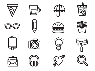 interface icons apple camera color flat headphone icon ios ipad line linework pc phone