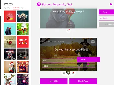 Personality Test content digital interaction interactive personality personality quiz personality test poll quiz storytelling ui ux