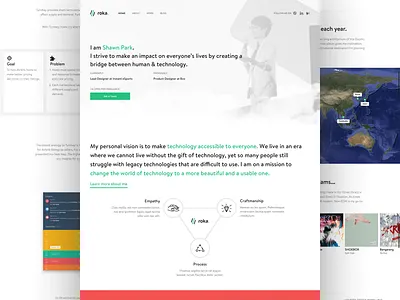 design. by roka Annual Portfolio Refresh animation clean design portfolio white