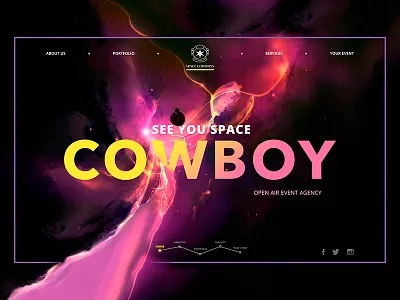 Event Agency Webpage agency bright concept event homepage landing space ui ux web webdesign webpage