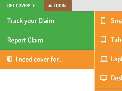 Multi-Level Mobile Inspired Menu desktop menu navigation responsive sub items