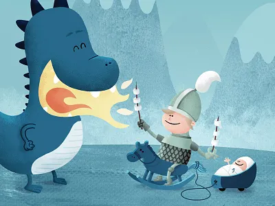 Davin baby birth announcement knight marshmellows monster