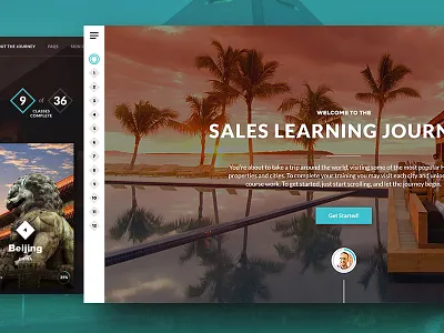 Employee Training Application UX courses design hospitality responsive training ui ux web app