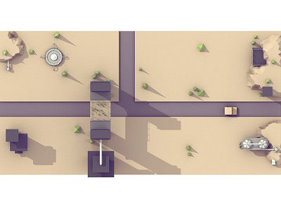 Low Poly Nature 3d blender building car house isometric landscape low low poly model poly study