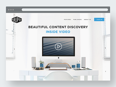 Landing page // recent work design flat imac landing page minimal ui uidesign web website workspace