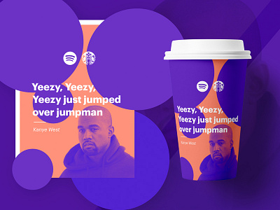 Spotify x Starbucks branding bright coffee cup design gradient jckly simple spotify starbucks