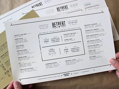 Retreat Menus / Brunch brunch menu delicate french paper co menu design outdoorsy print retreat gastropub type bouquet vintage