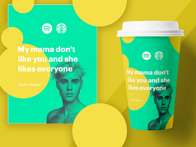 Spotify x Starbucks 02 bright coffee design jckly simple spotify starbucks