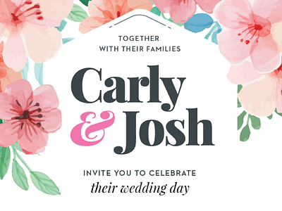 Wedding invite floral invite wedding
