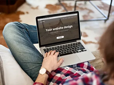 MacBook Pro in rustic environment - 9 photo mockups chimney cottage macbook mockup macbook pro man mockup photo mockup rustic smart object stylish vintage wood