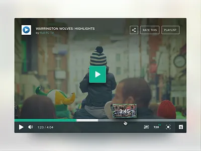 Video player controls player ui design user interface video video player visual design