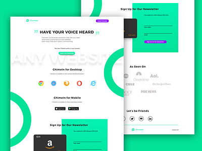 ChimeIn website 2016 reVision #01 chimein comment startup webdesign