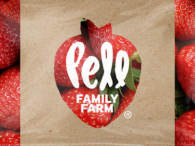 Family Farm #1 brand farm farmers market logo packaging strawberry type