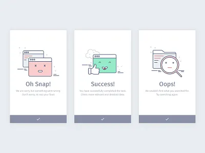 Infographic App Notifications app notifications dashboard infographic dashboard notifications error state infographic notifications no result state notifications success state